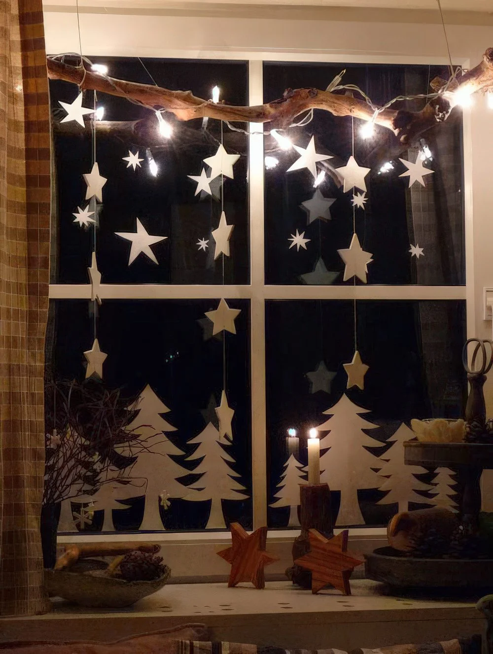 Muhteşem Noel pencere pervazı dekorasyon önerileri