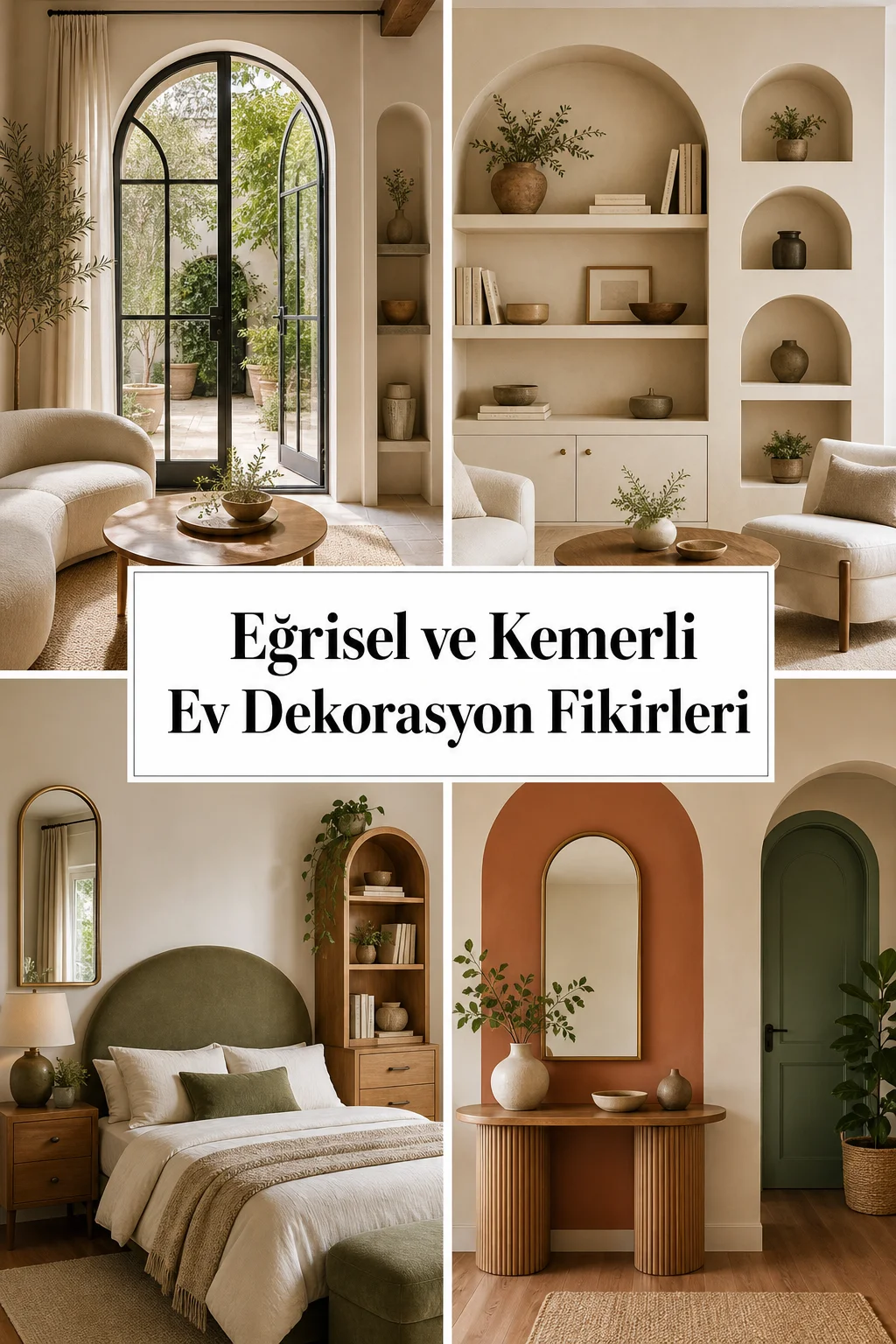 Eğrisel ve Kemerli Ev Dekorasyon Fikirleri