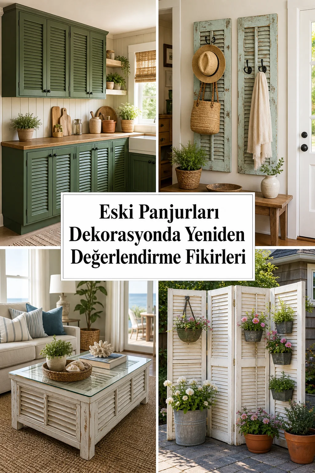 Eski Panjurları Dekorasyonda Yeniden Değerlendirme Fikirleri