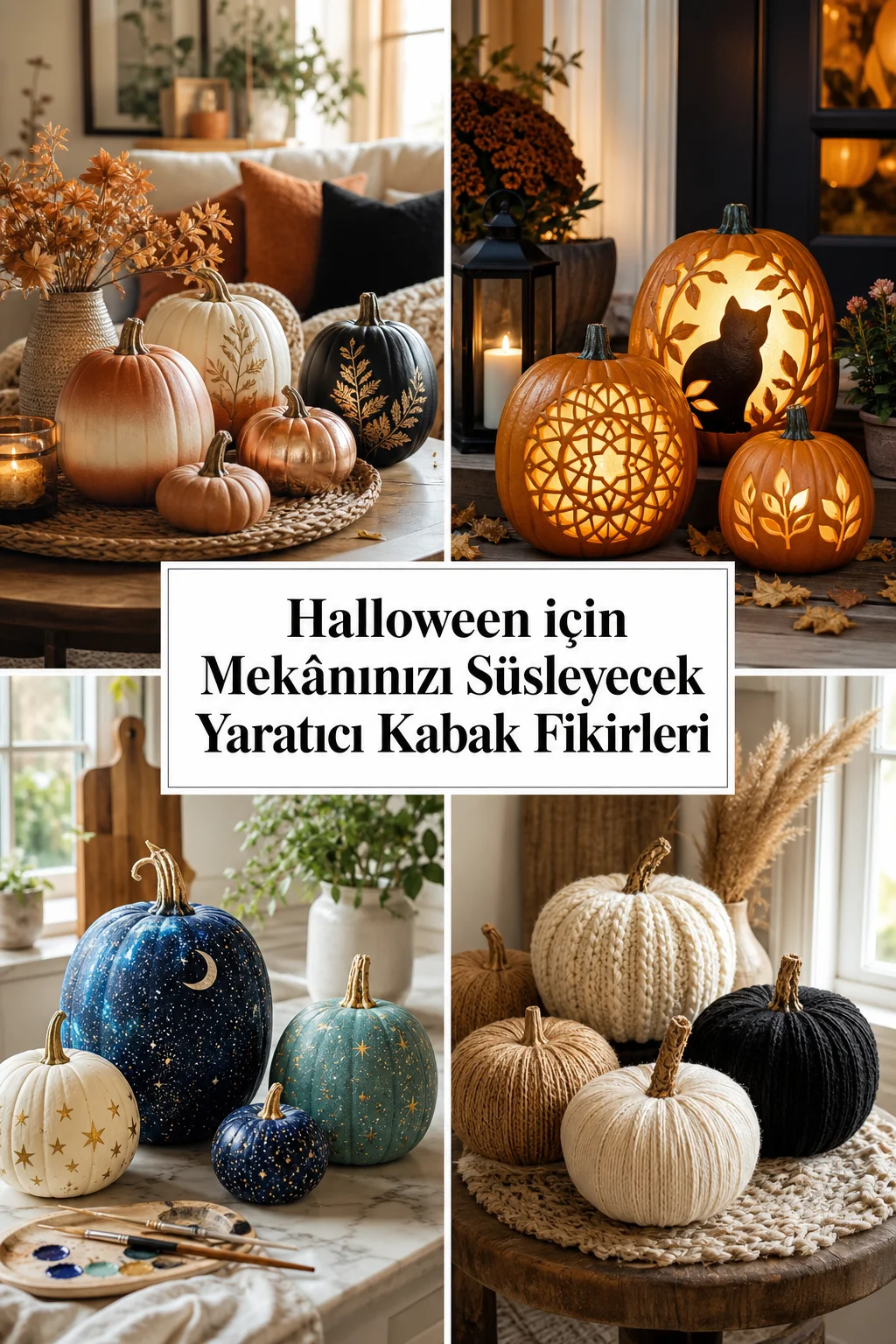 Halloween için Mekânınızı Süsleyecek Yaratıcı Kabak Fikirleri