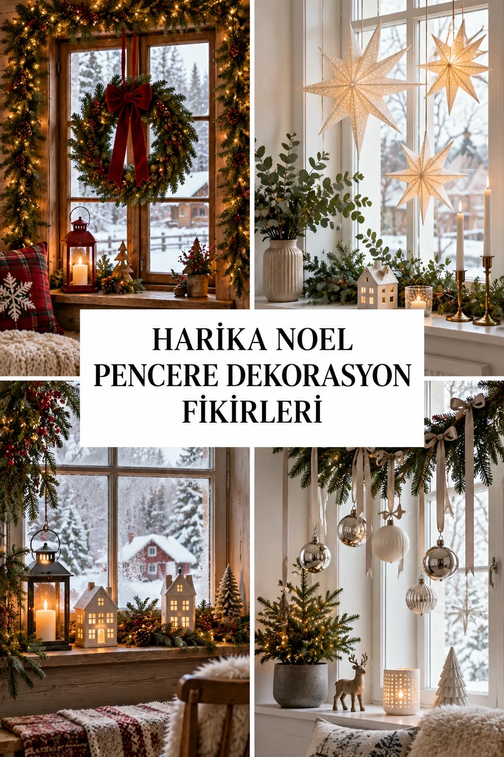 Harika Noel Pencere Dekorasyon Fikirleri