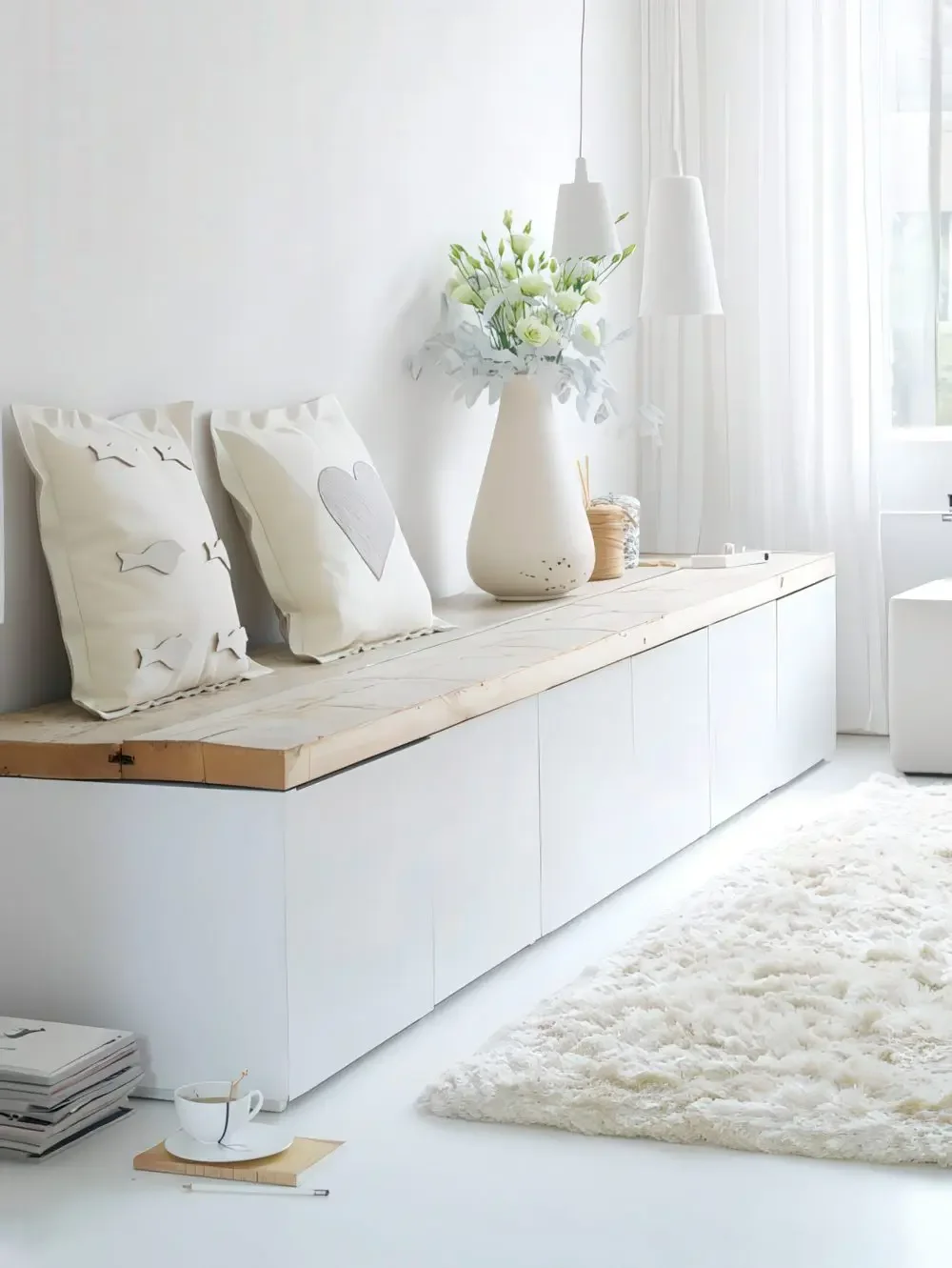 IKEA Besta, kanepe olarak kullanılmış.