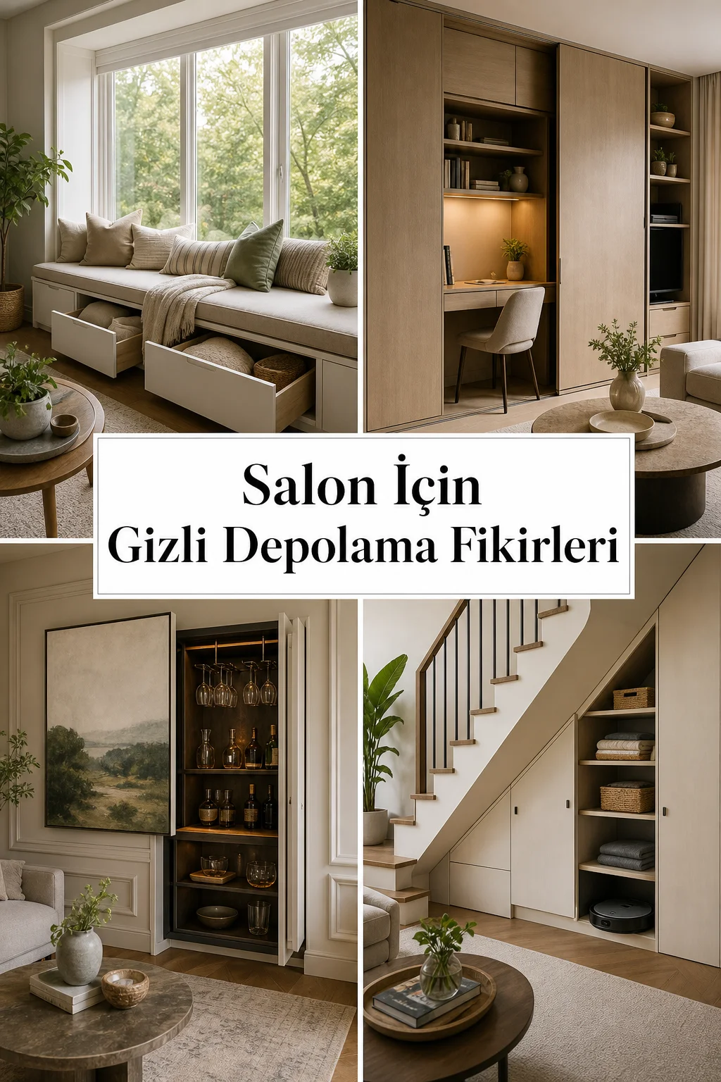 Salon İçin Gizli Depolama Fikirleri