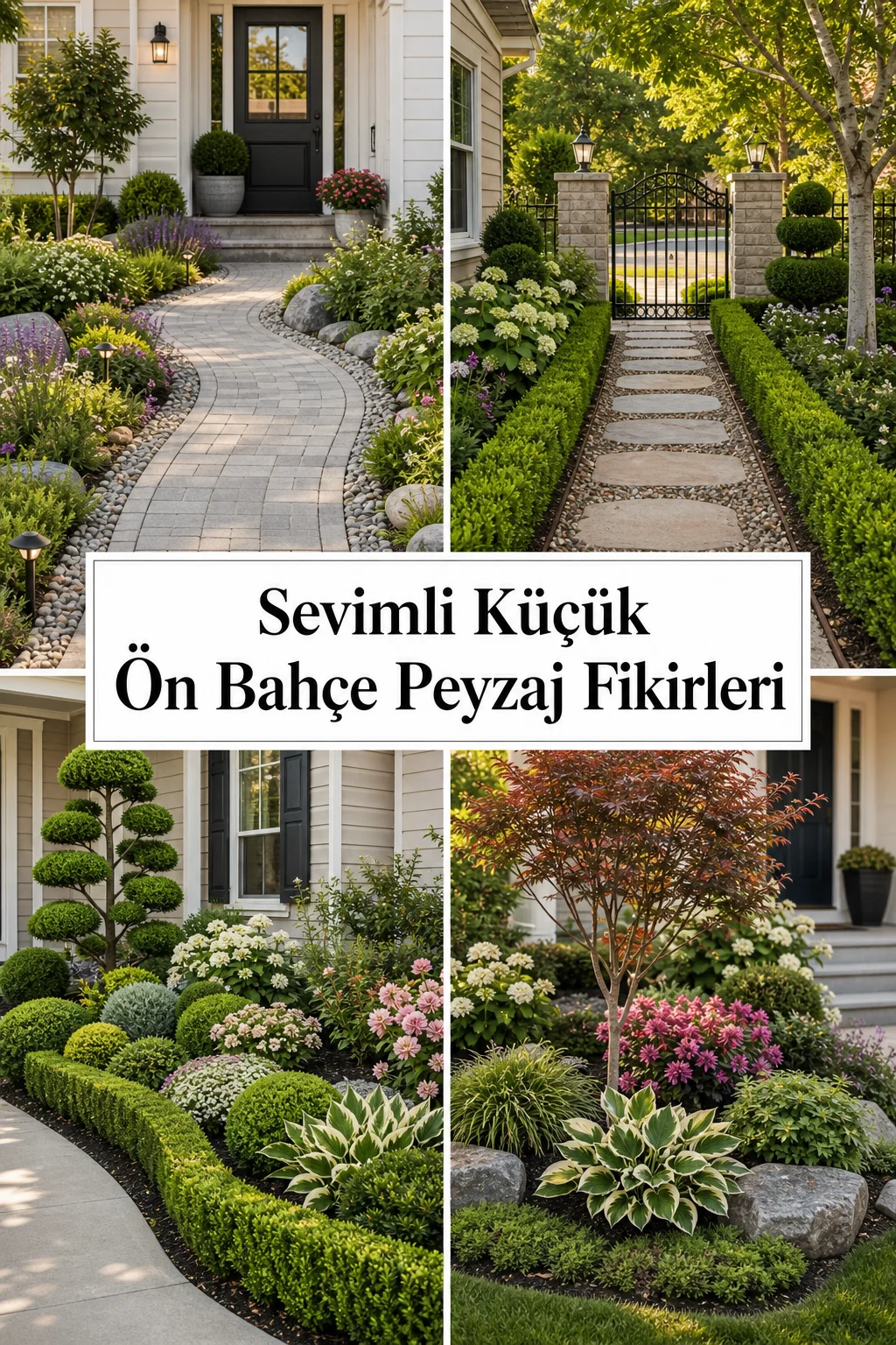 Sevimli Küçük Ön Bahçe Peyzaj Fikirleri