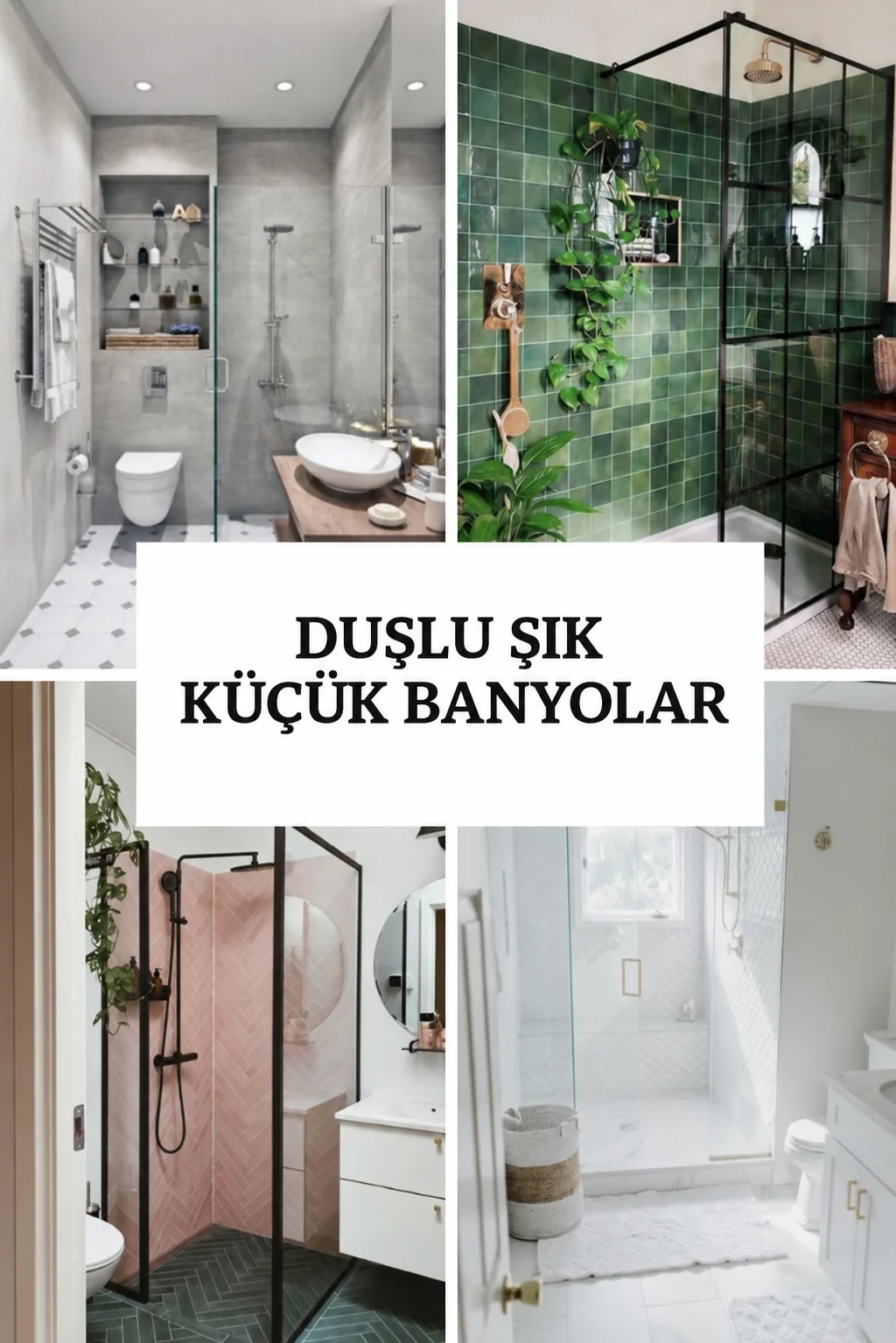 Duşlu Şık Küçük Banyolar