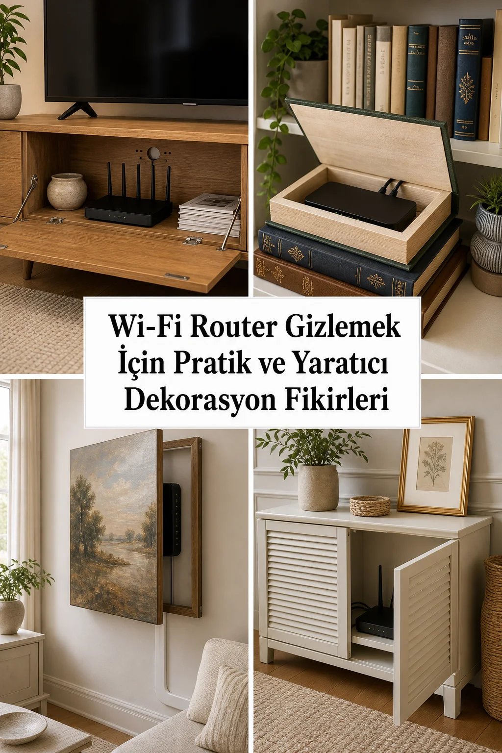 Wi-Fi Router Gizlemek İçin Pratik ve Yaratıcı Dekorasyon Fikirleri