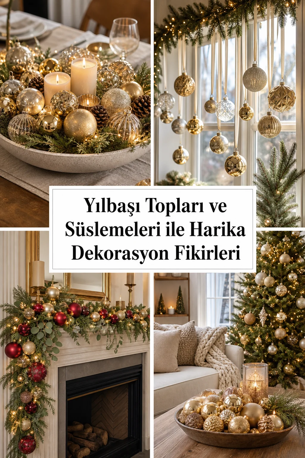 Yılbaşı Topları ve Süslemeleri ile Harika Dekorasyon Fikirleri
