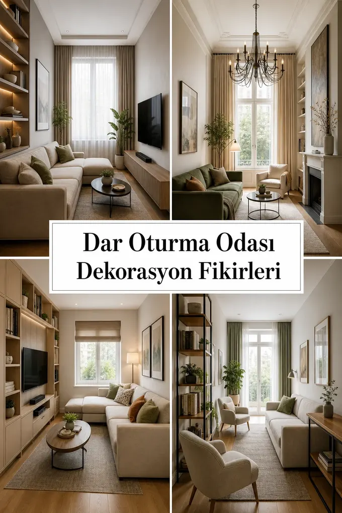 Dar Oturma Odası Dekorasyon Fikirleri