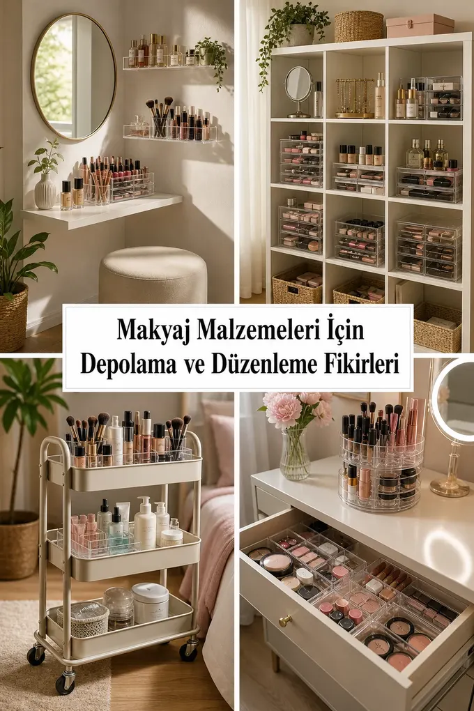 Makyaj Malzemeleri İçin Depolama ve Düzenleme Fikirleri