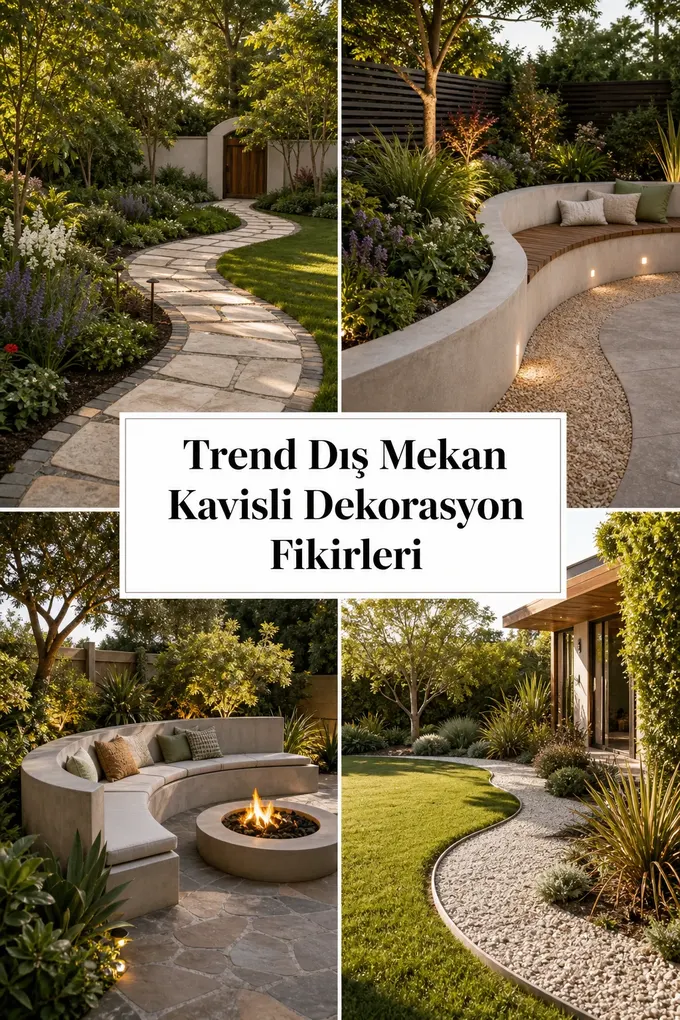 Trend Dış Mekan Kavisli Dekorasyon Fikirleri