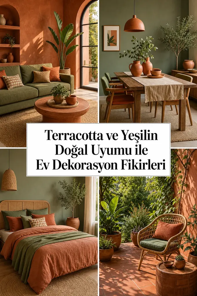 Terracotta ve Yeşilin Doğal Uyumu ile Ev Dekorasyon Fikirleri