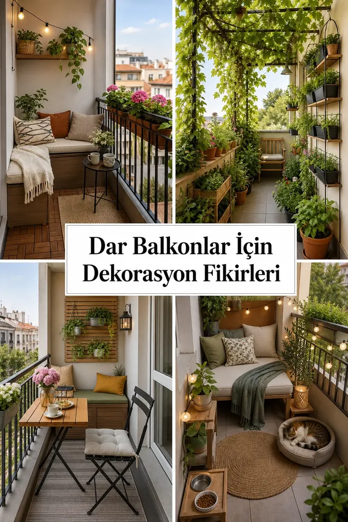 Dar Balkonlar İçin Dekorasyon Fikirleri