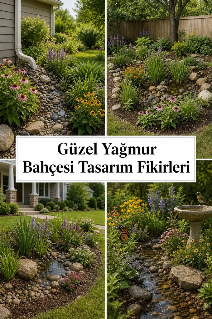 Güzel Yağmur Bahçesi Tasarım Fikirleri