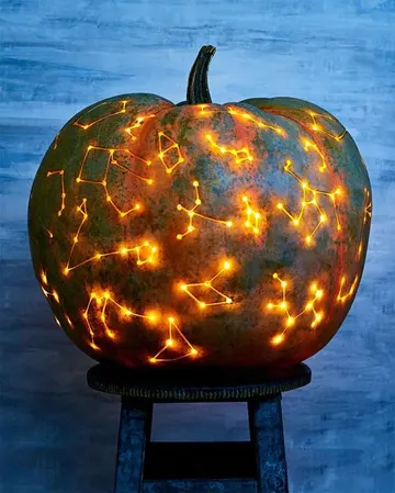 Rüya gibi ve güzel bir takımyıldızı balkabağı, Halloween için ideal ve sonbaharda harika görünüyor.