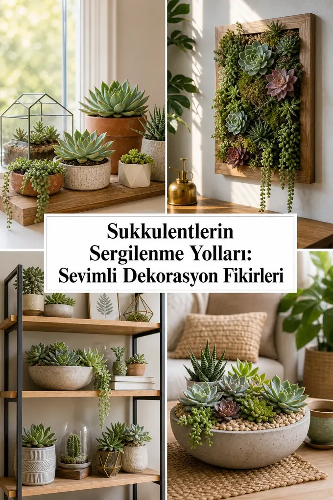 Sukkulentlerin Sergilenme Yolları: Sevimli Dekorasyon Fikirleri