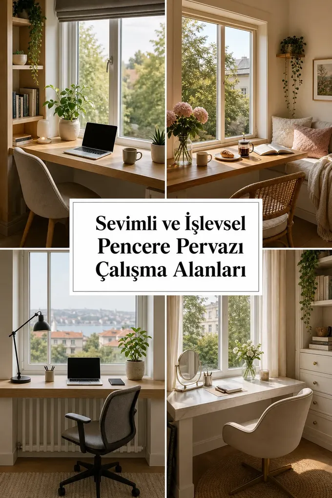 Sevimli ve İşlevsel Pencere Pervazı Çalışma Alanları