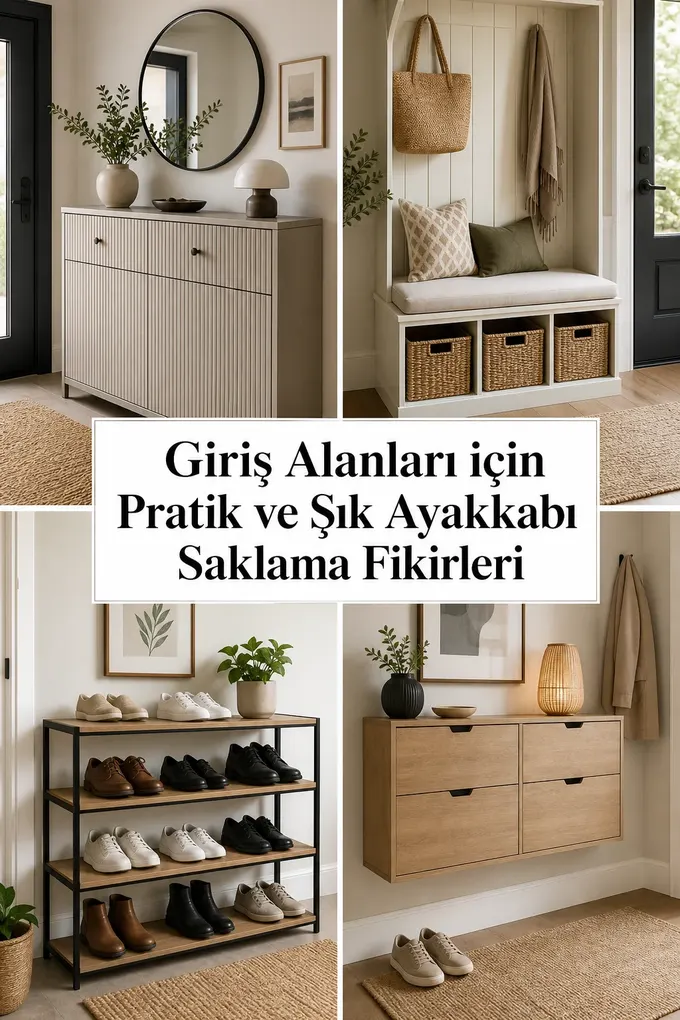 Giriş Alanları için Pratik ve Şık Ayakkabı Saklama Fikirleri