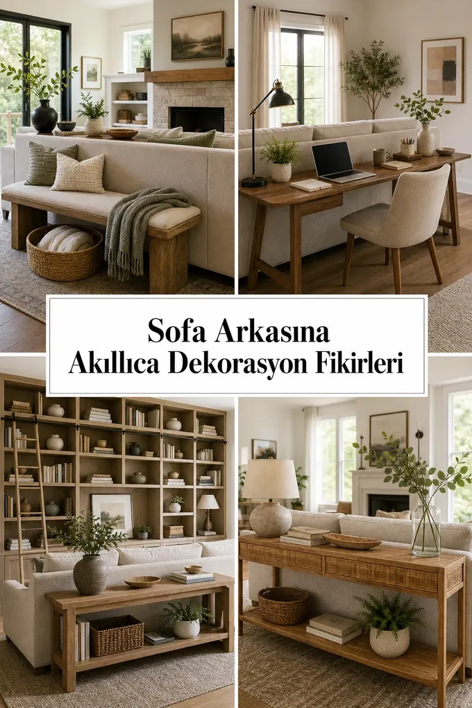 Sofa Arkasına Akıllıca Dekorasyon Fikirleri