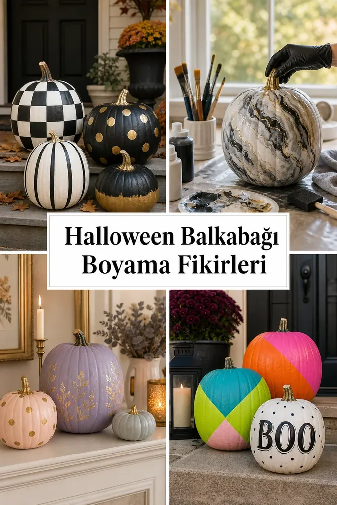 Halloween Balkabağı Boyama Fikirleri