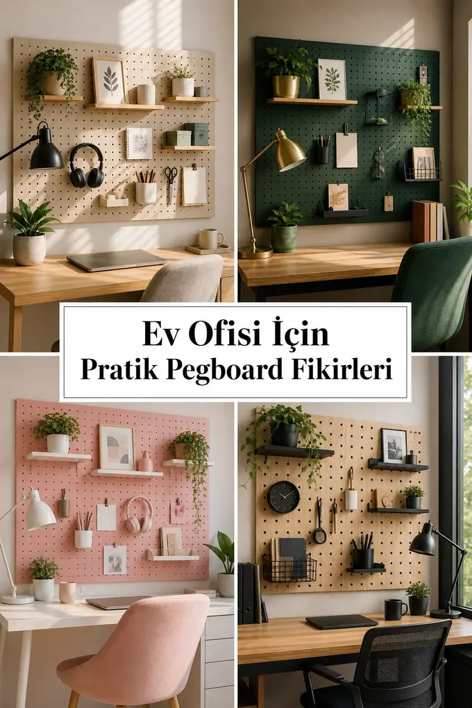 Ev Ofisi İçin Pratik Pegboard Fikirleri