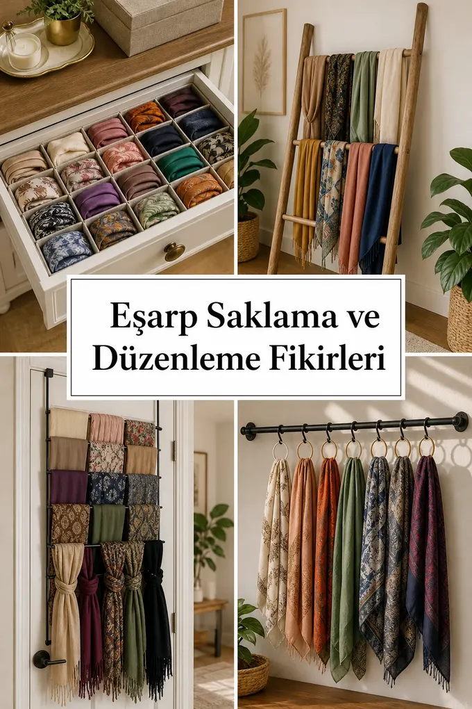 Eşarp Saklama ve Düzenleme Fikirleri