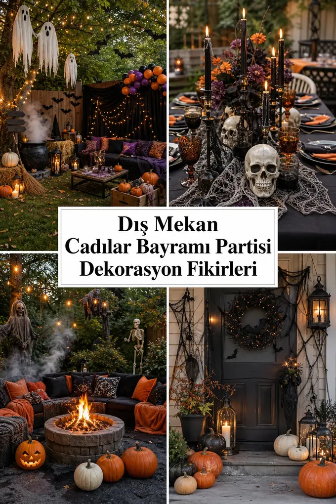Dış Mekan Cadılar Bayramı Partisi Dekorasyon Fikirleri