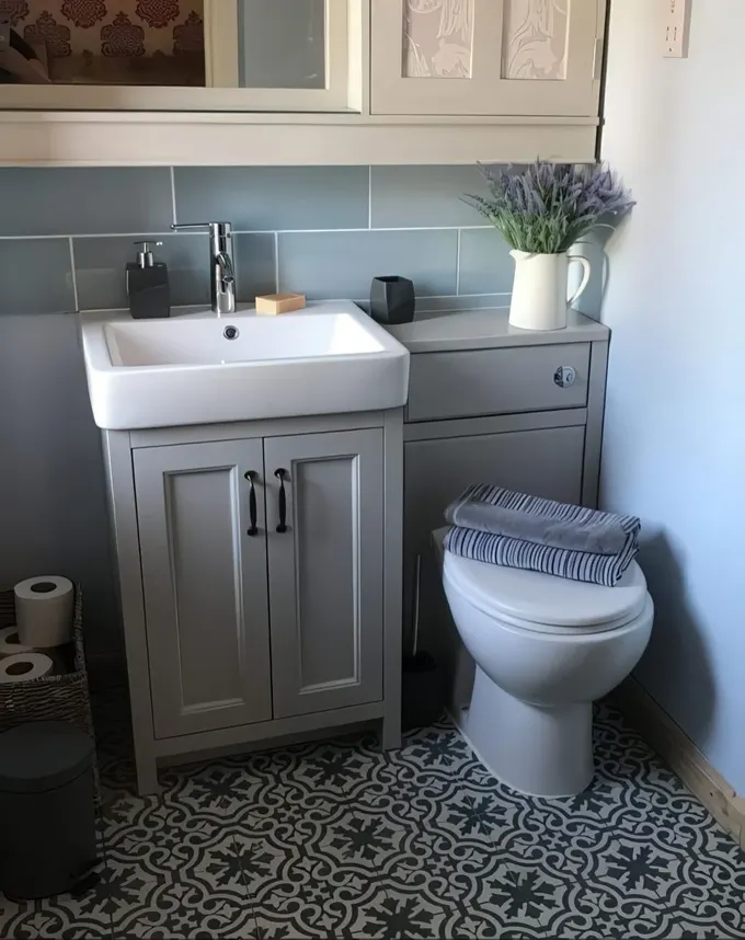 Tuvaletinizi lavabo ünitesine entegre ederek alan tasarrufu yapabilirsiniz.