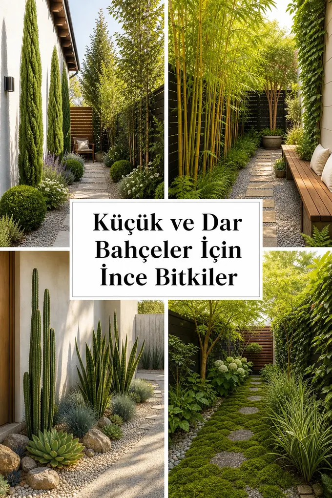 Küçük ve Dar Bahçeler İçin İnce Bitkiler