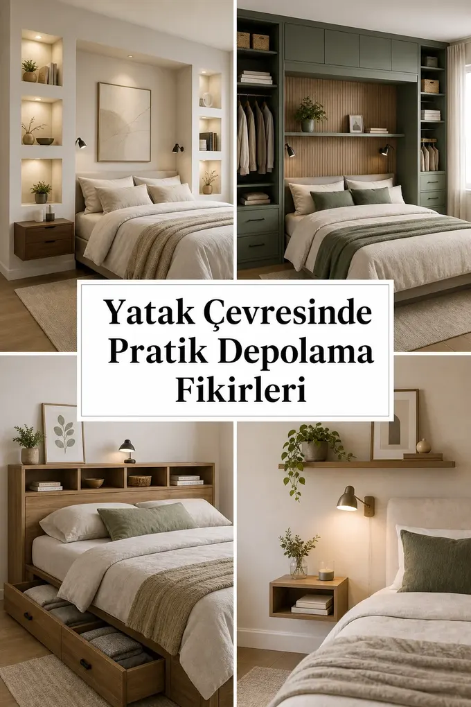 Yatak Çevresinde Pratik Depolama Fikirleri