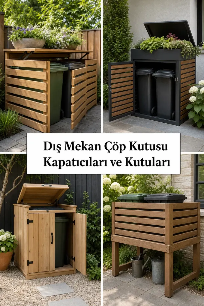 Dış Mekan Çöp Kutusu Kapatıcıları ve Kutuları