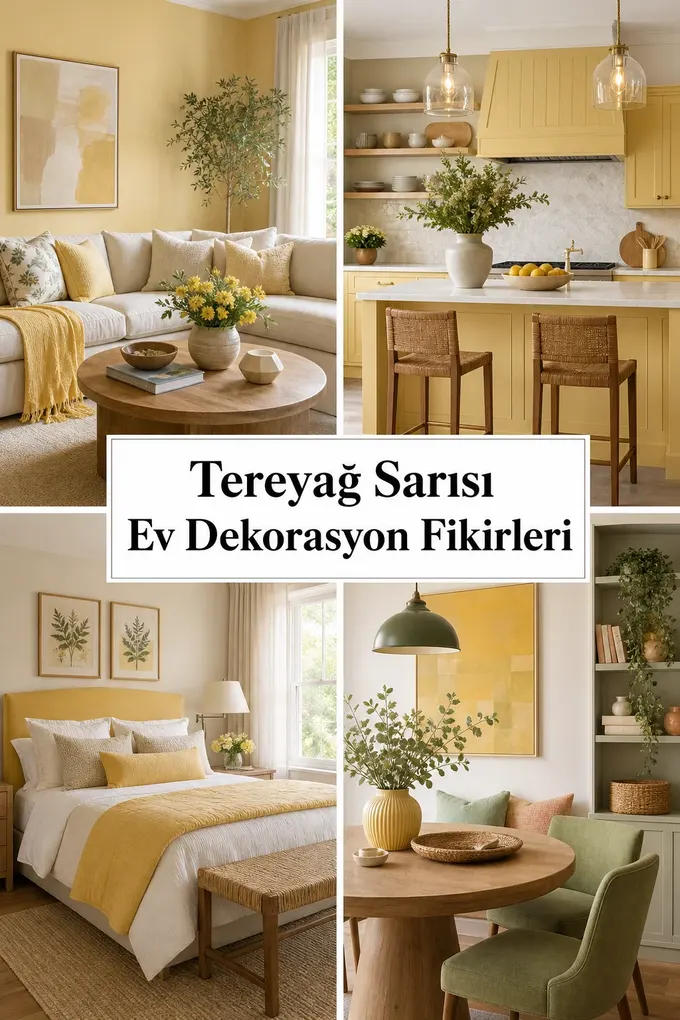 Tereyağ Sarısı Ev Dekorasyon Fikirleri
