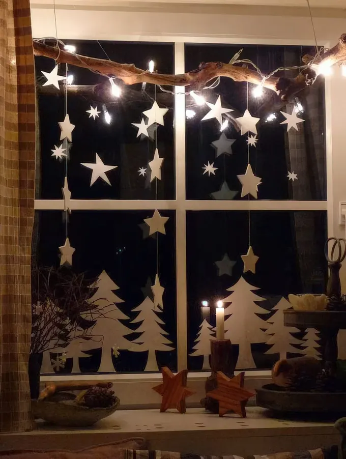 Muhteşem Noel pencere pervazı dekorasyon önerileri