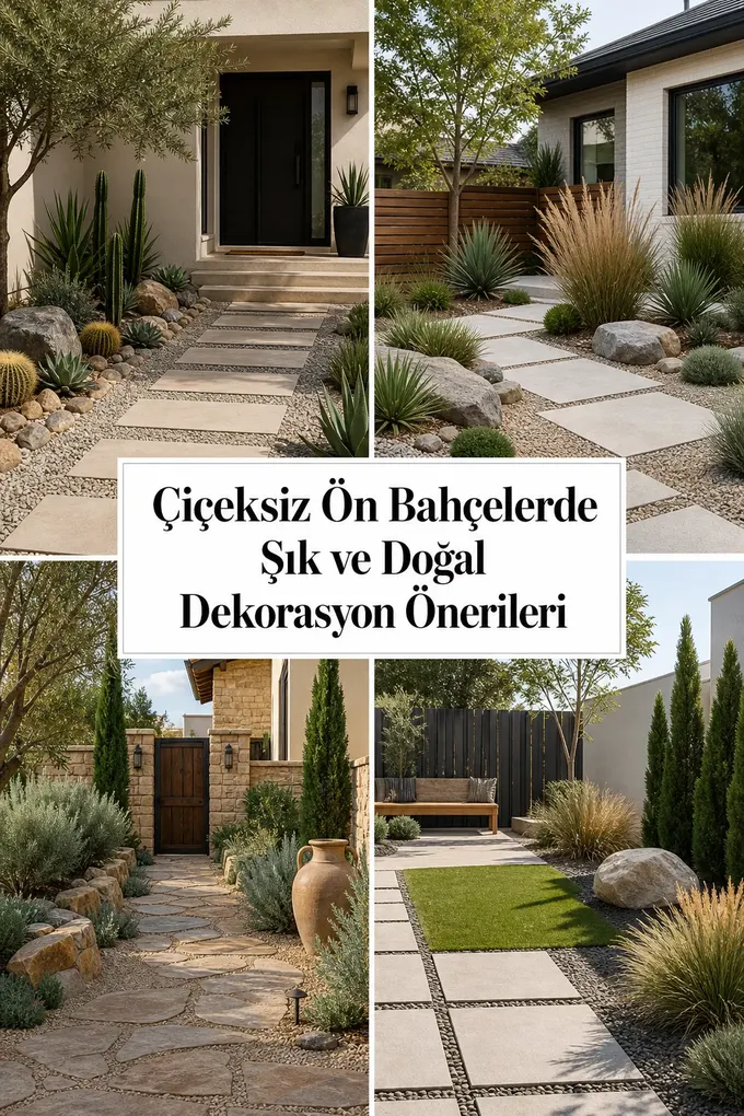 Çiçeksiz Ön Bahçelerde Şık ve Doğal Dekorasyon Önerileri