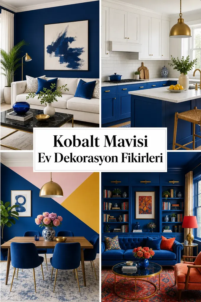 Kobalt Mavisi Ev Dekorasyon Fikirleri