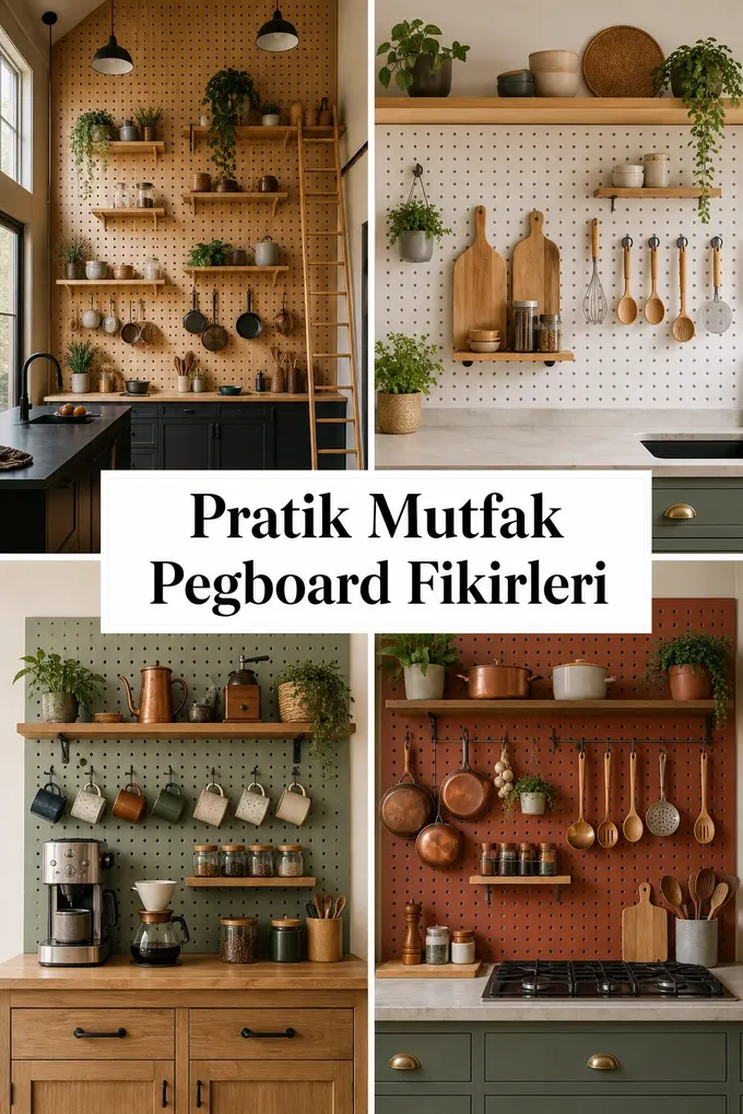 Pratik Mutfak Pegboard Fikirleri