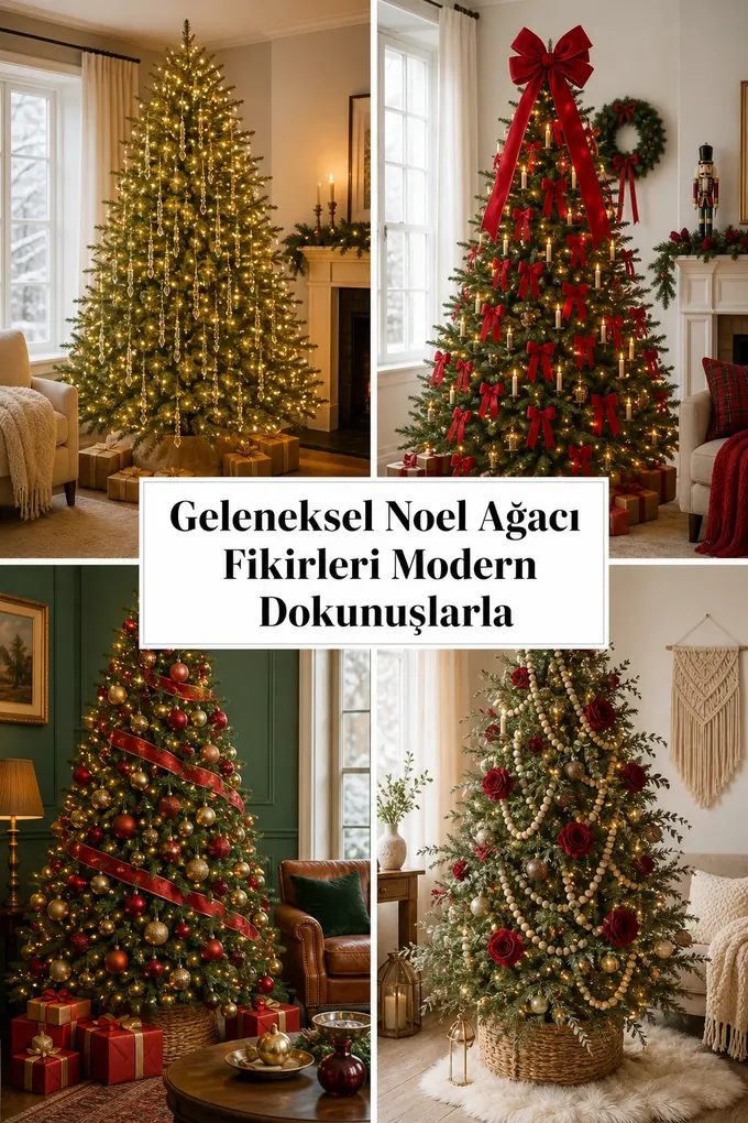 Geleneksel Noel Ağacı Fikirleri Modern Dokunuşlarla