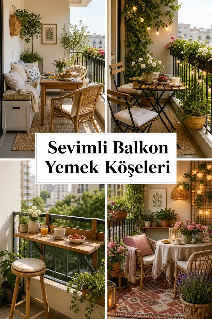Sevimli Balkon Yemek Köşeleri