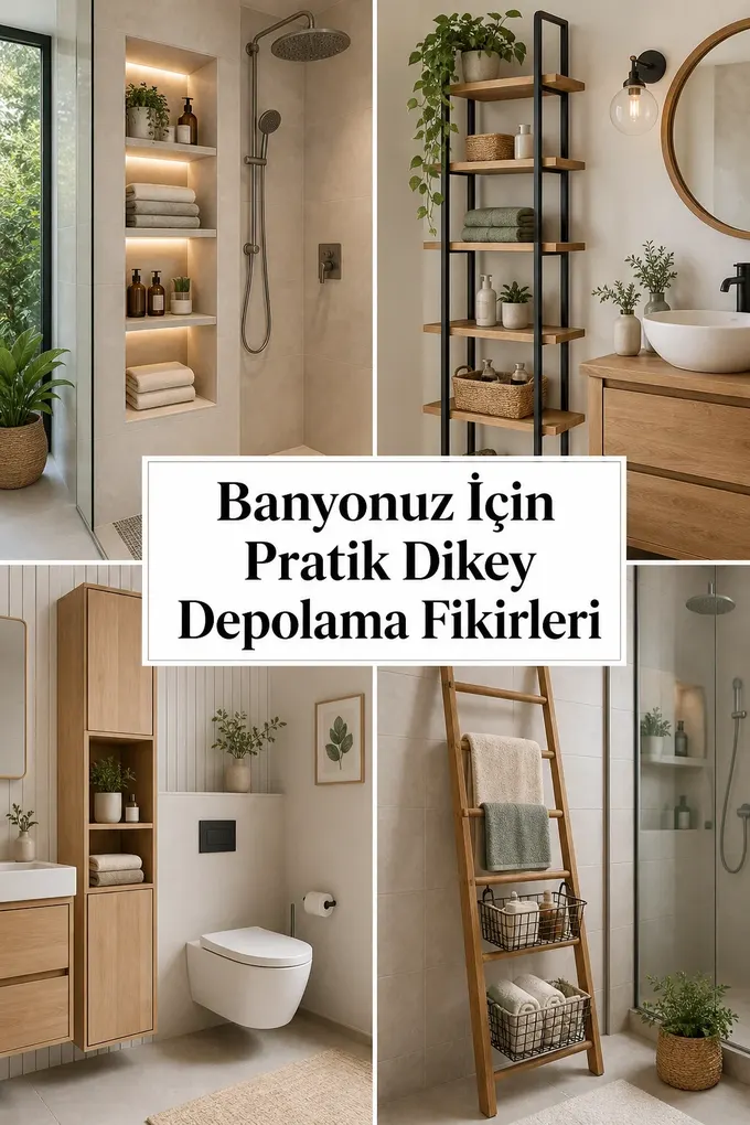 Banyonuz İçin Pratik Dikey Depolama Fikirleri