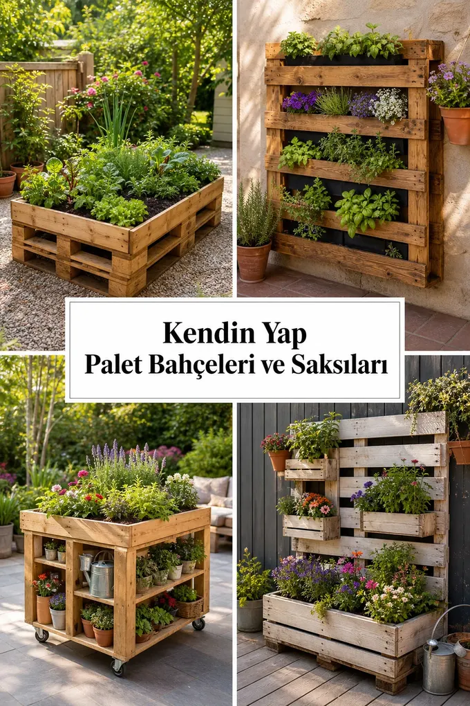 Kendin Yap Palet Bahçeleri ve Saksıları