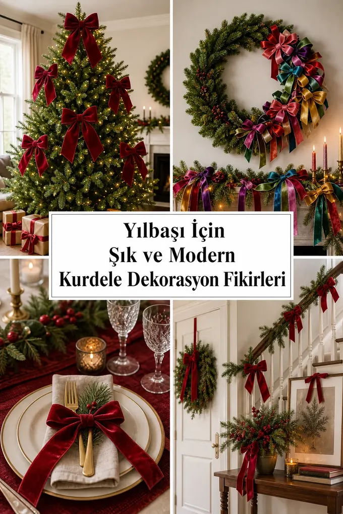 Yılbaşı İçin Şık ve Modern Kurdele Dekorasyon Fikirleri
