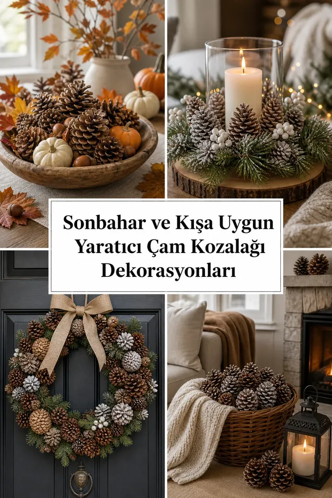 Sonbahar ve Kışa Uygun Yaratıcı Çam Kozalağı Dekorasyonları