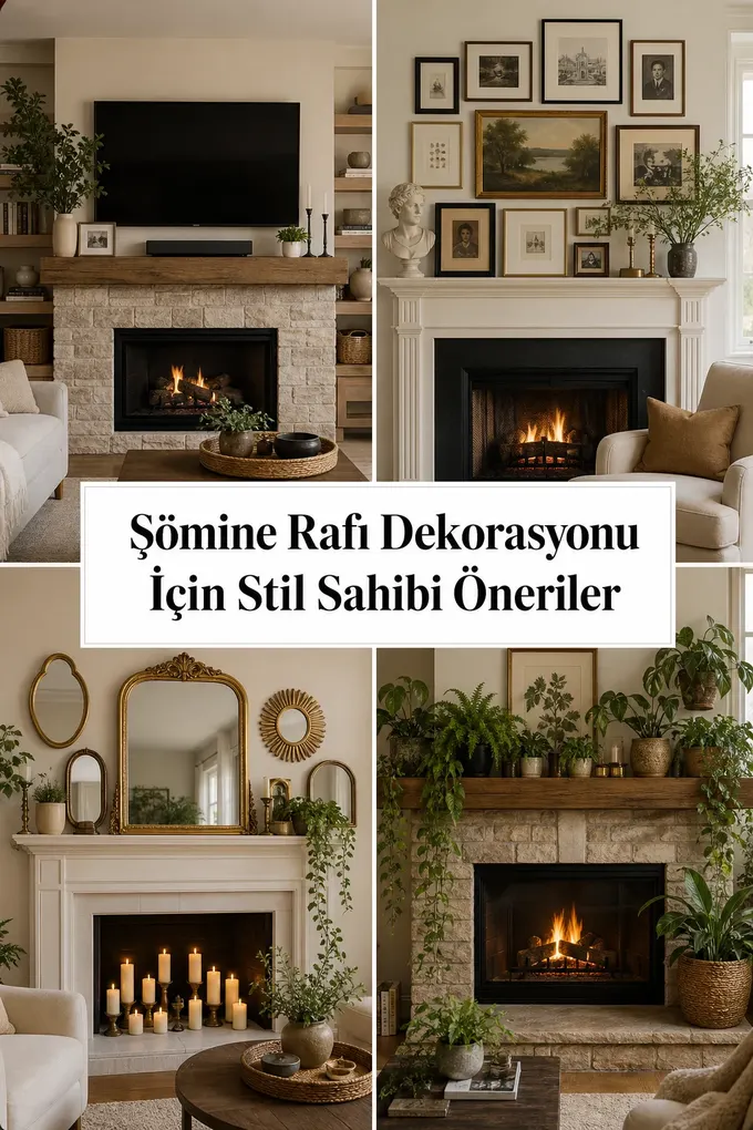 Şömine Rafı Dekorasyonu İçin Stil Sahibi Öneriler