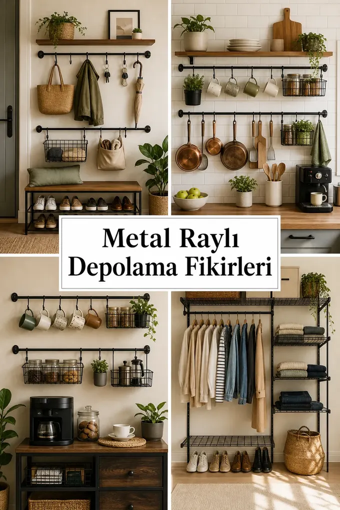 Metal Raylı Depolama Fikirleri