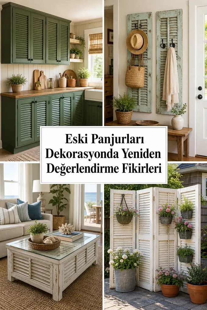 Eski Panjurları Dekorasyonda Yeniden Değerlendirme Fikirleri