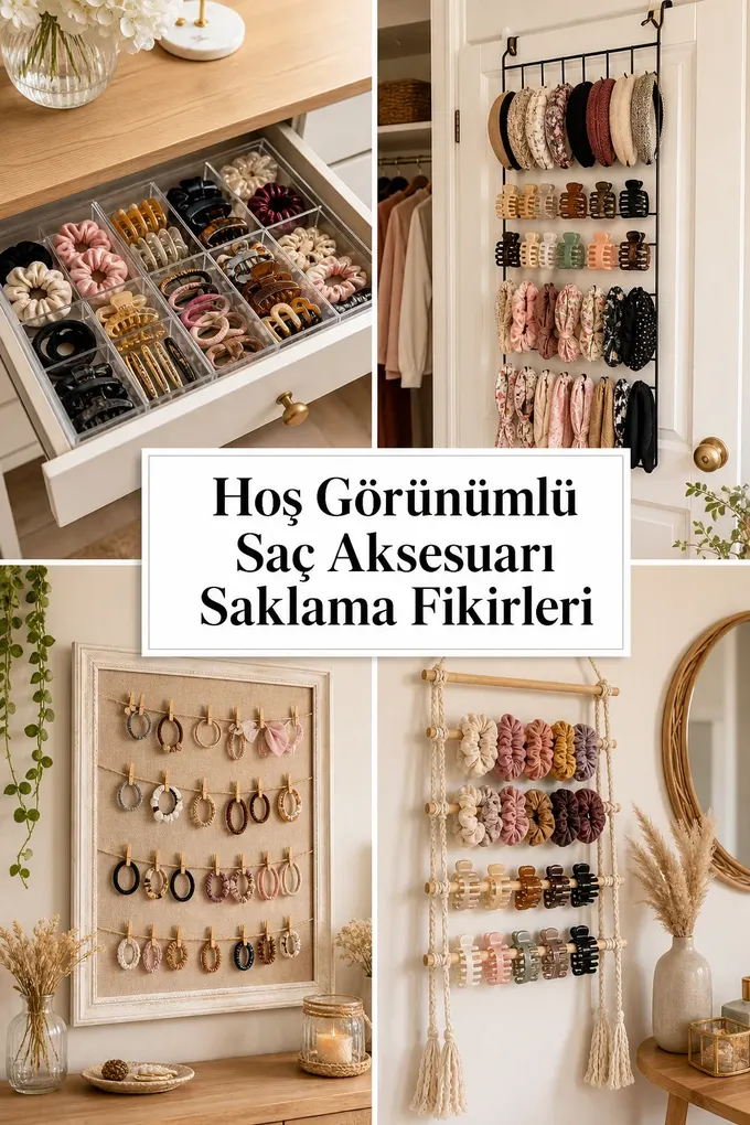 Hoş Görünümlü Saç Aksesuarı Saklama Fikirleri