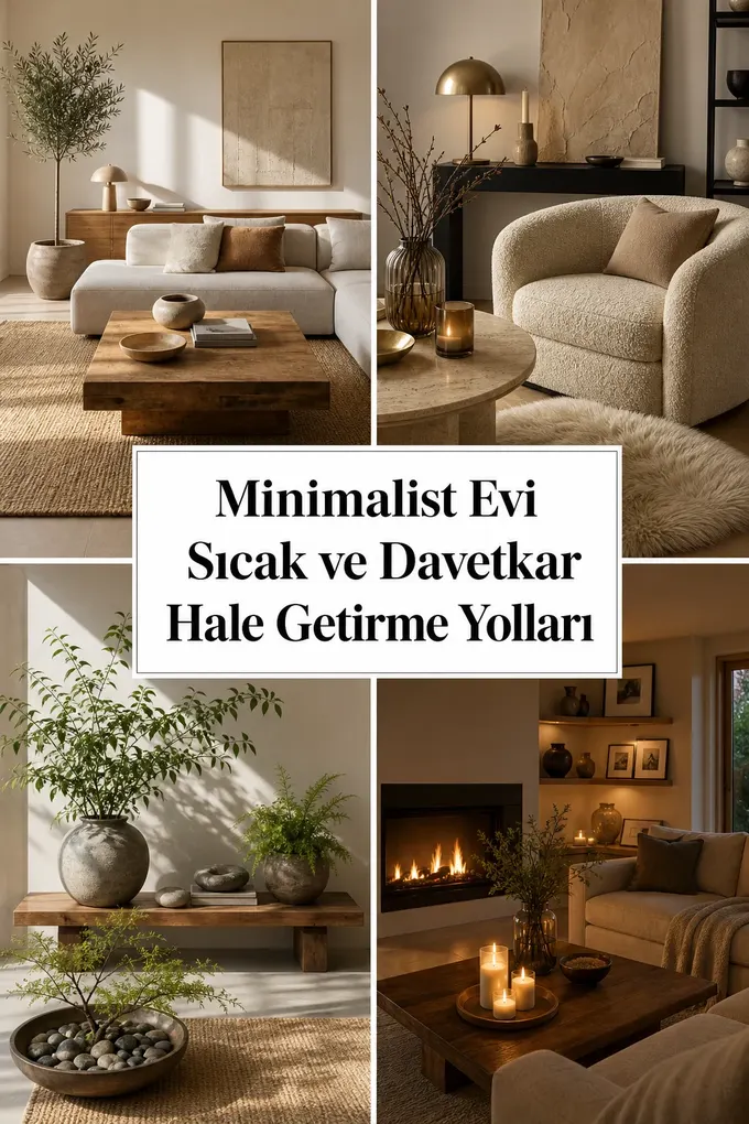 Minimalist Evi Sıcak ve Davetkar Hale Getirme Yolları