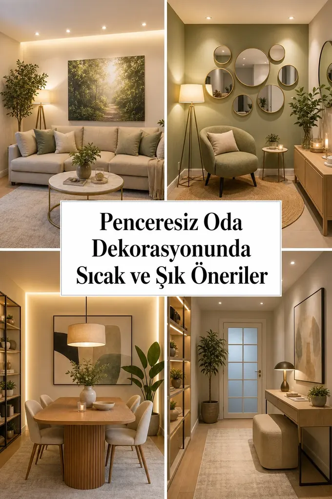 Penceresiz Oda Dekorasyonunda Sıcak ve Şık Öneriler