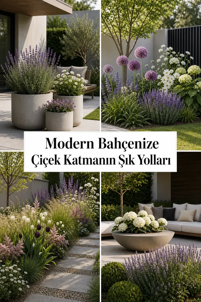 Modern Bahçenize Çiçek Katmanın Şık Yolları